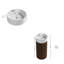 Meuble-lavabo cylindrique autoportant 16 po avec lavabo rond à surface solide, bois massif scandinave moderne-130829829-130829830-130829833