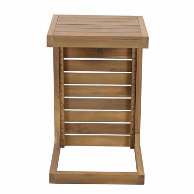 C-shape end table  Brown