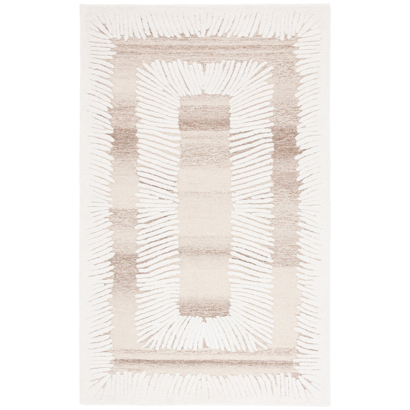 Tapis ivoire / brun Ebony 814, Rectangle de 5 pi x 8 pi