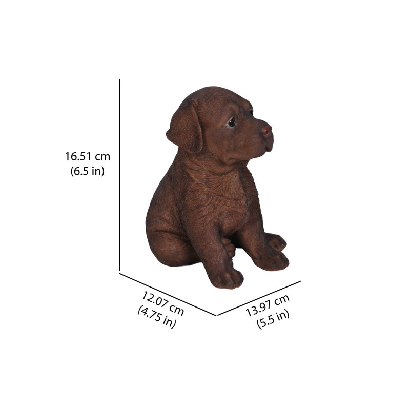Statue de labrador chiot brun chocolat