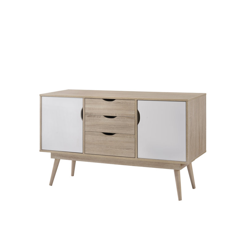 Stanton 125cm Sideboard, Sonoma Oak/White