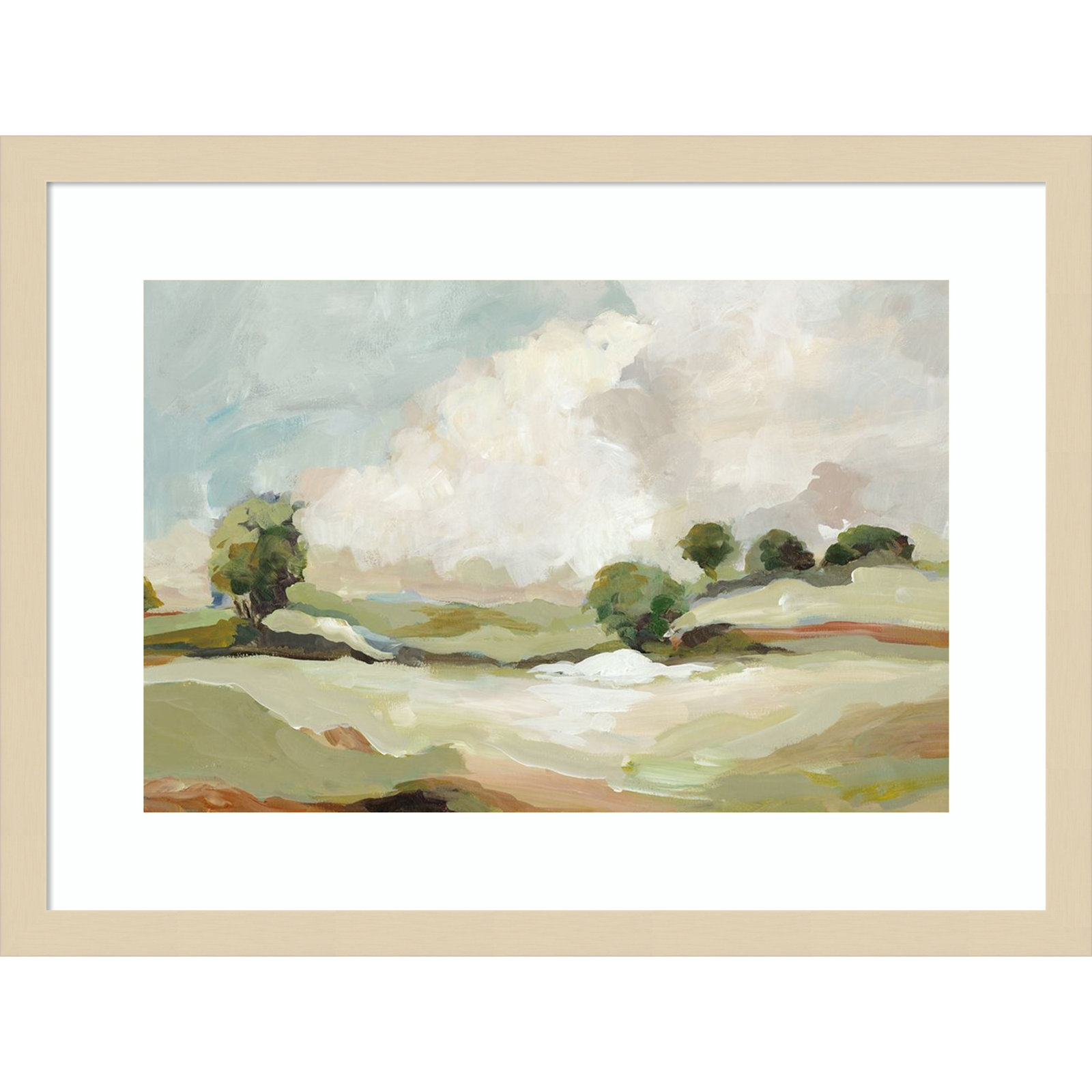 Pastoral Land Print by Allison Pearce, Brown, 16" H x 21" W