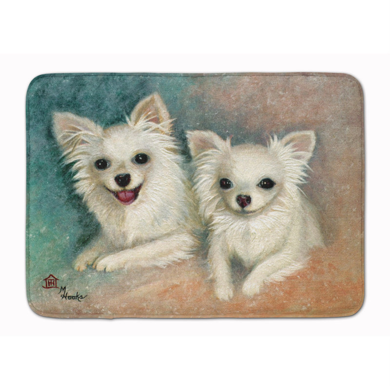 Tapis pour salle de bain en mousse à mémoire de forme chihuahua the siblings