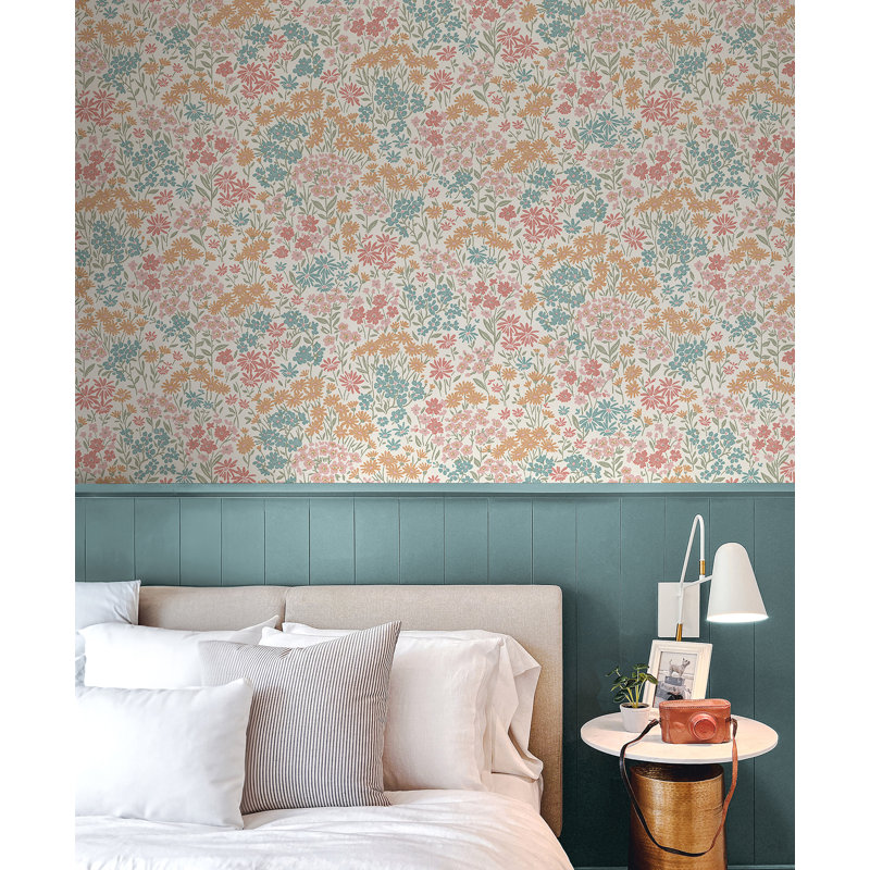 Papier peint Ditsy Daisies, Rose