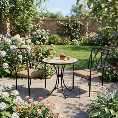 Henley 2 Seater Bistro Set with Cushions