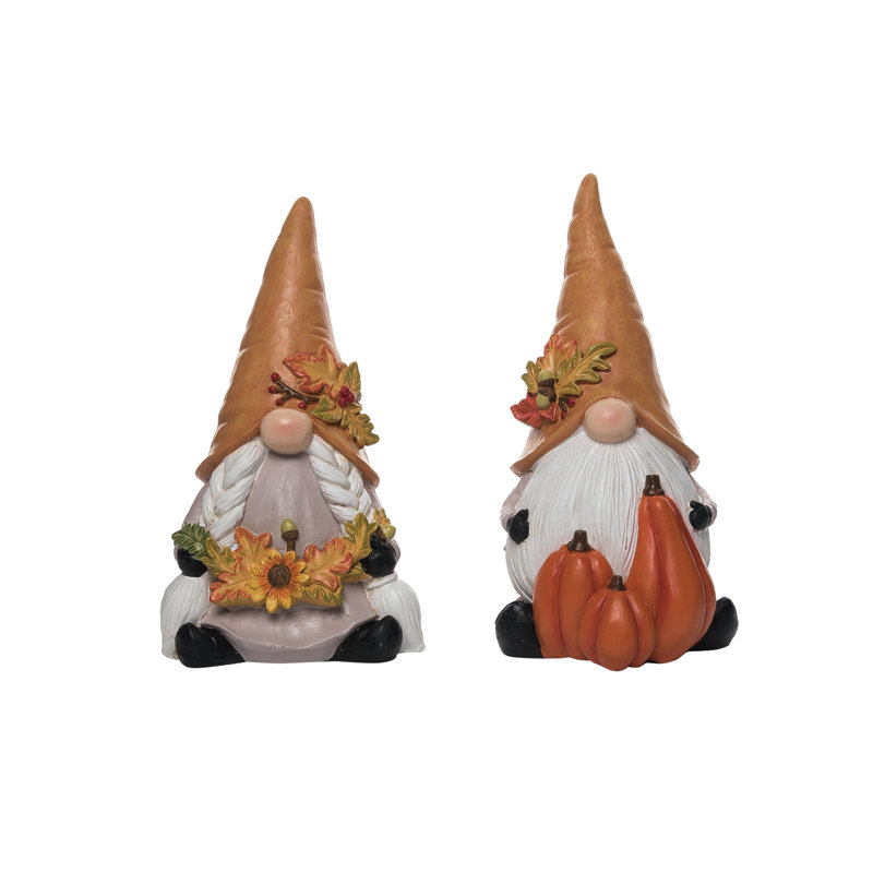 Ensemble de 2 figurines de gnome en résine