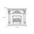 White Manufactured Wood Freestanding Fireplace