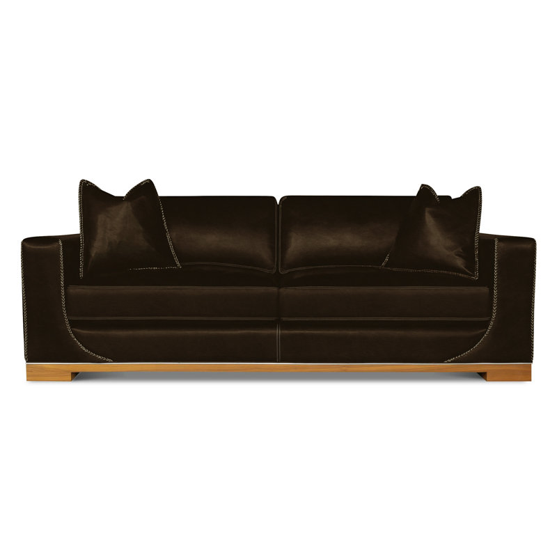 Cassidy Leather Sofa, Truffle (Cartier), Ash Honey