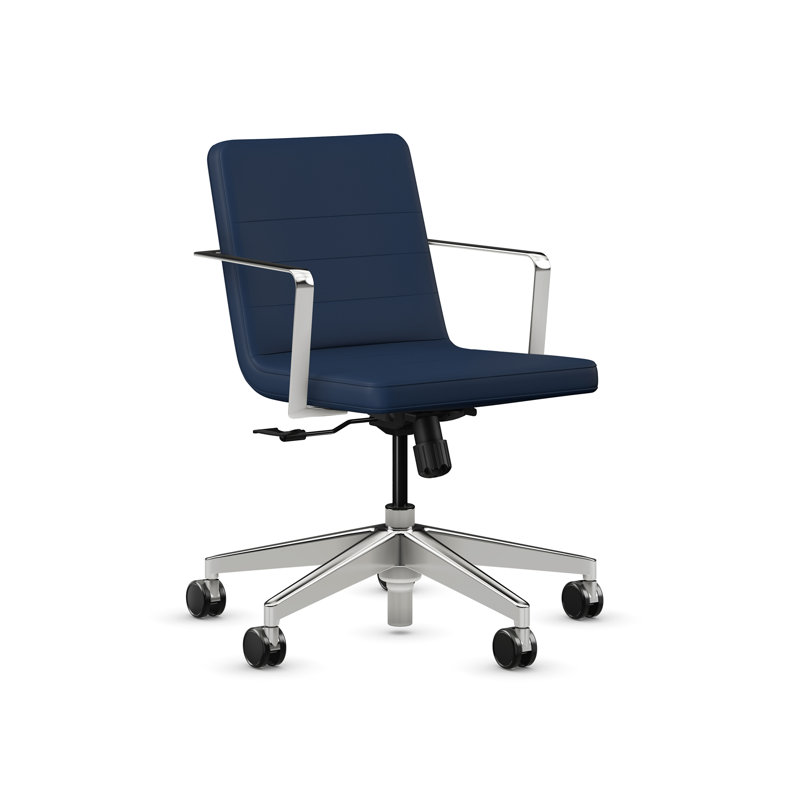 Sean Swivel Tilt Desk Chair from 9to5 Seating, Blue Vinyl