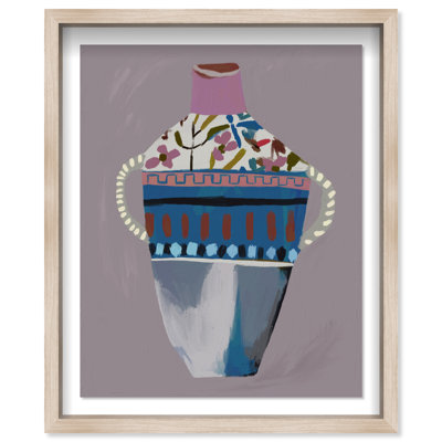 Floral Amphora Framed Graphic Art