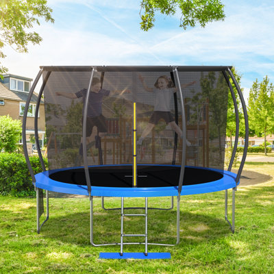 EROMMY Round Backyard Trampoline with Safety Enclosure