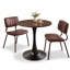 Space-Efficient Cafe Seating Solution: Modern 3-Piece 23.6" Dining Set for Cafes and Restaurants-2039426654