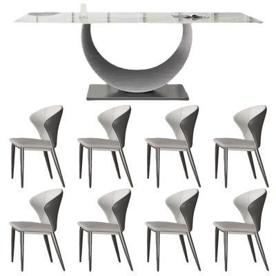 High-end creative dining table and chair