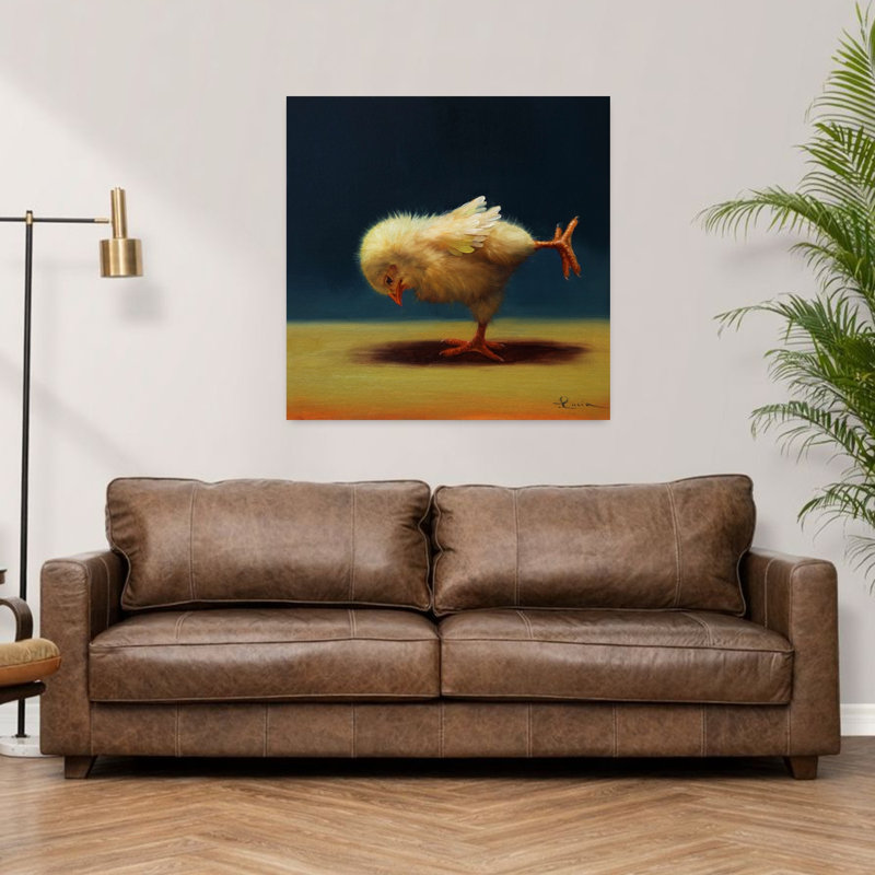Art urbain contemporain oiseau de yoga, H 36 po x l 36 po
