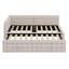 Lit de jour rembourré en L avec couchette escamotable et ports USB-114200799