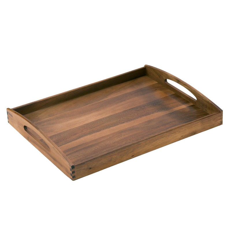 Plateau en bois d'acacia Loon Peak® Kailene, H 2,75 po x L 21 po x l 16 po