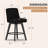 Swivel Upholstered 30'' Bar Stool Wood Leg-93801824-93801826-124606207