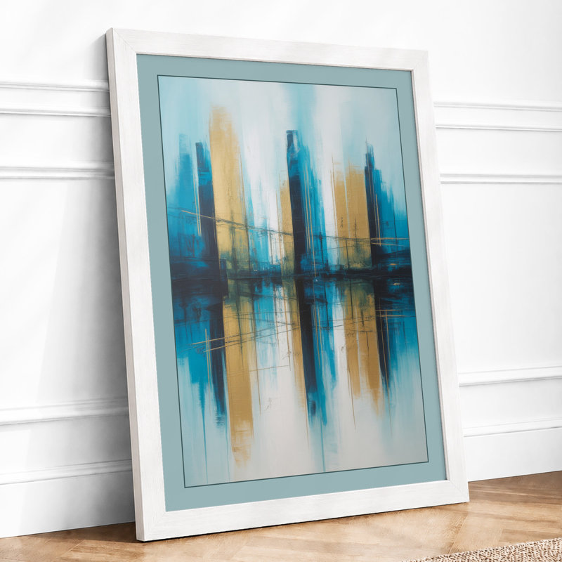 City Through Haze Modern - Print, A4 - 29.7 x 21.0 cm, White