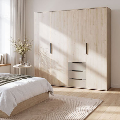 Arten Caldicot Four Door Wardrobe with Three Drawers