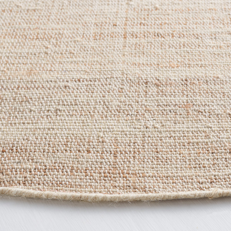 Tapis naturel / beige Solem Fiber 554, Rond 6 pi