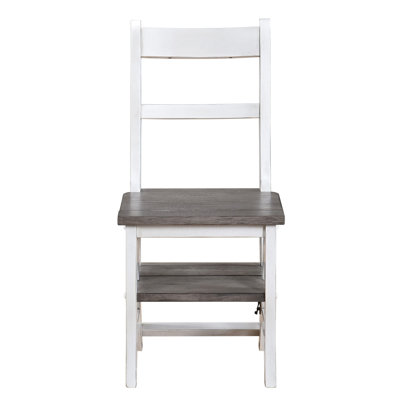 Chaise échelle pliante en bois d'hévéa massif l 15 po x P 16,3 po x H 34,3 po Woodhomer
