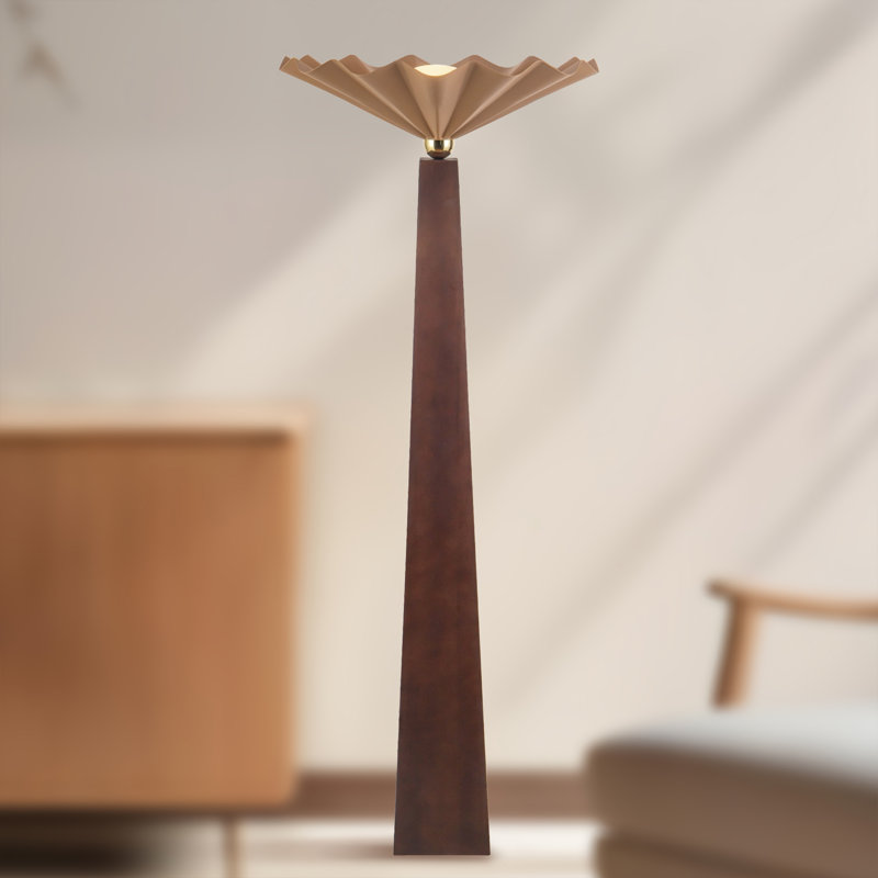 Furrow 65-in Red Floor Lamp, Pink