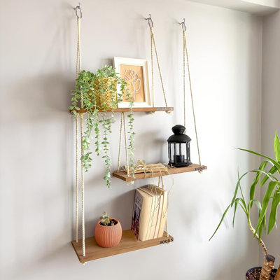 Floating Shelves,Boho Wall Shelves for Plants