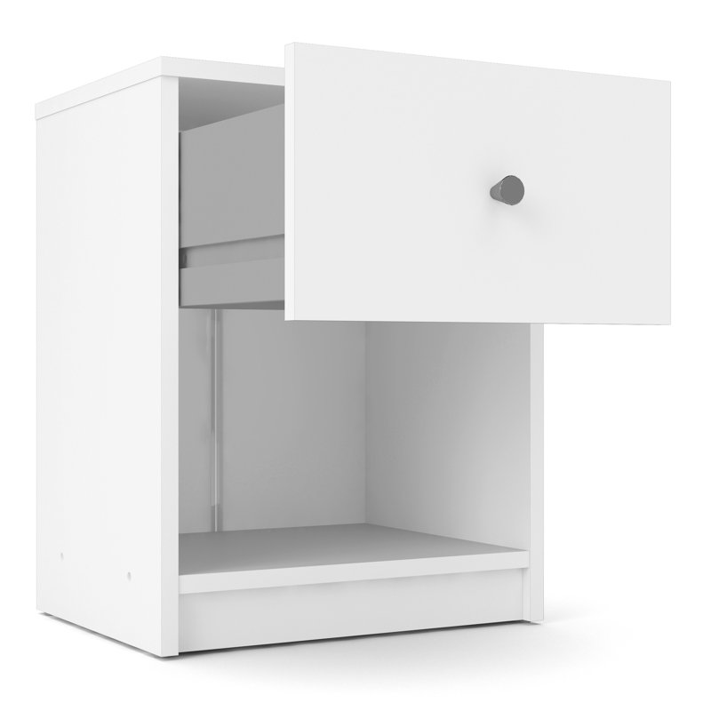 Clanton Small-Space 1 - Drawer Nightstand, White