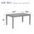 Wooden Dining Rectangular Table, Kitchen Table For Small Space, 4 Person Dining Table, Grayonly THE TABLE