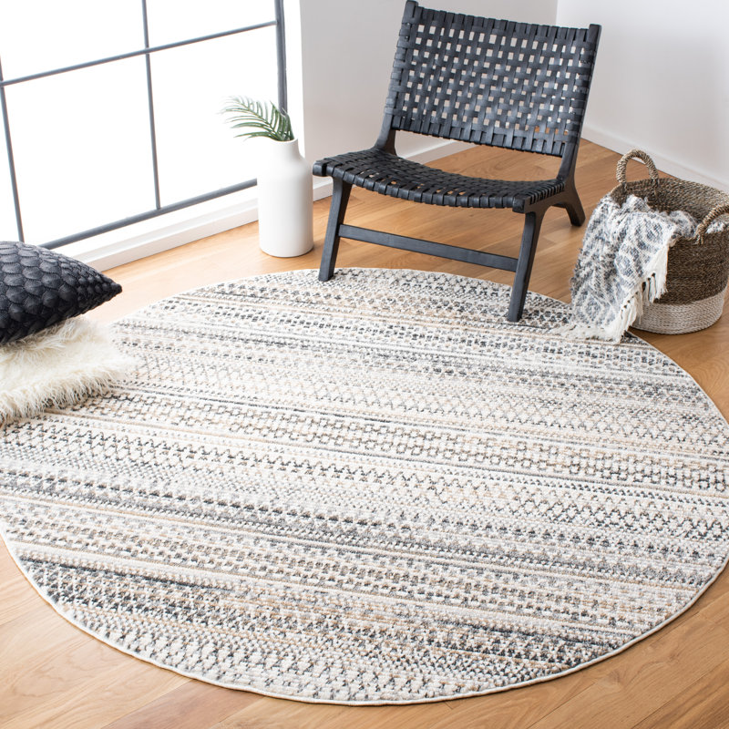 Tapis gris Trenton Southwestern, Carré 4 pi