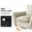 Fauteuil d'appoint pivotant surdimensionné-1112290993