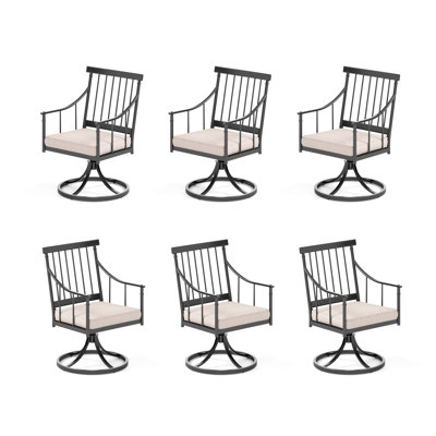 Fauteuil de patio pivotant avec coussin Aiona