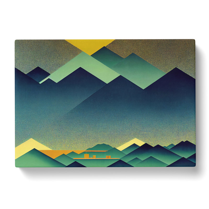 Modern Abstract Mountains - Wrapped Canvas, 35cm H x 50cm W x 3cm D
