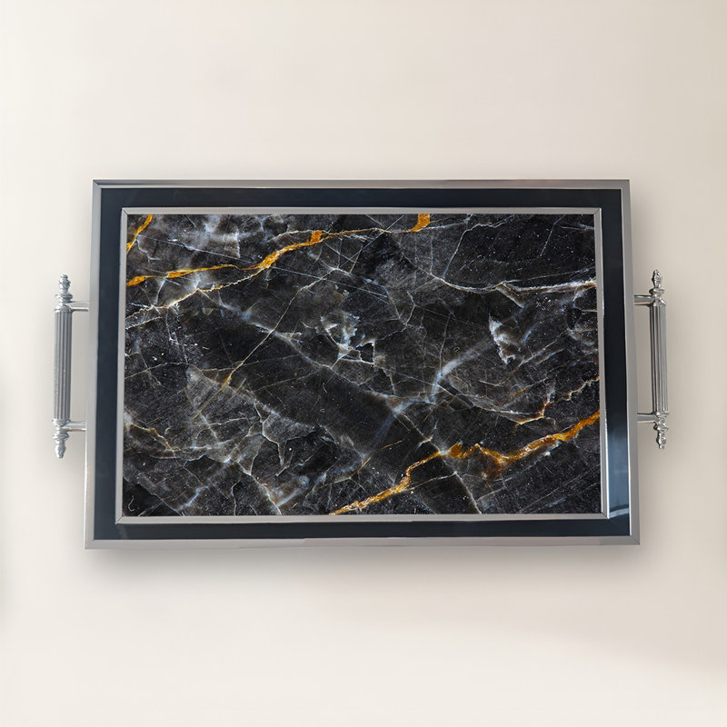 Élégant plateau en verre de 19,7 po x 11,4 po x 1,4 po | Fabrication 100% verre durable | Facile à nettoyer avec un chiffon humide | Idéal pour le service, la présentation décorative et l'organisation | Ajout élégant à la décoration intérieure