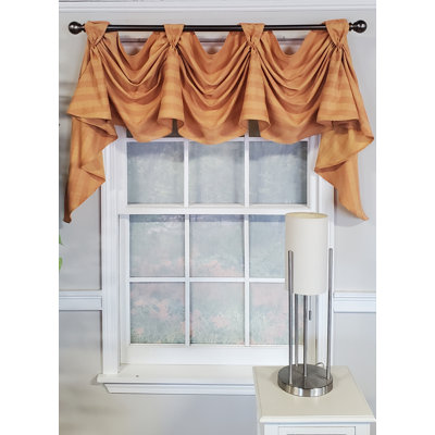 Cotton Blend Striped Window Valance