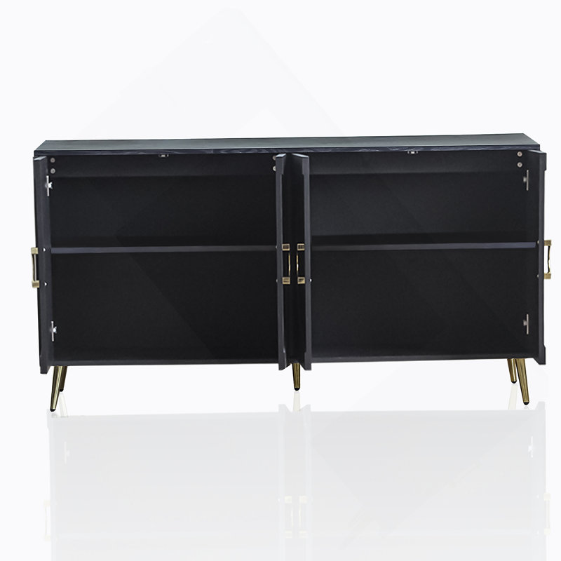 Armoire de rangement Buffet Modern, Noir patiné