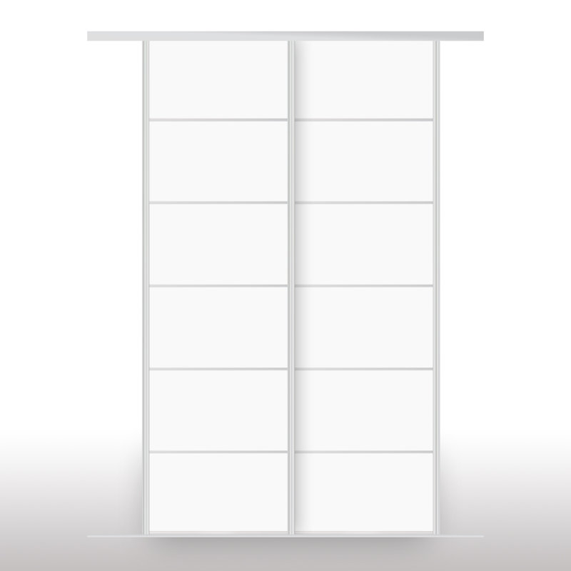 Arryn 2 Door Wardrobe, 243cm H x 126cm W x 8.2cm D, Dark Grey