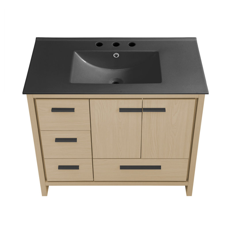 Virage 36 Freestanding, Bathroom Vanity, Brown, Black, 3