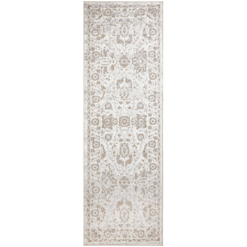 Tapis d'intérieur vintage gris 2 pi x 6 pi Graceanna, Tapis de couloir 2 pi x 6 pi