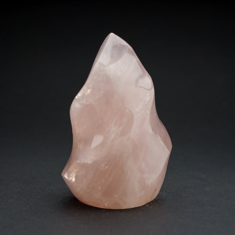 Forme libre polie de quartz rose poli du Brésil (1,1 lb)