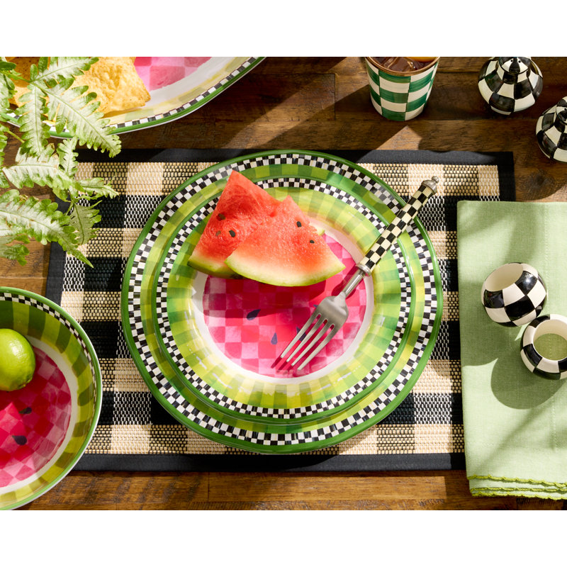 Watermelon Melamine Salad Plates