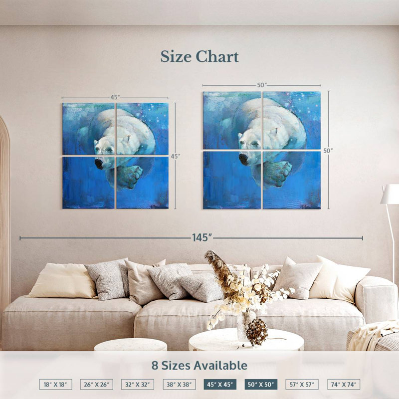 Brampt Deep Blue, 50" H x 50" W