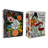 Vase Set Porcelain Ceramic Boho Floral Book-Inspired Design Decorative Home Office Bedroom Living Room Display Set of 2 - 8" Multi