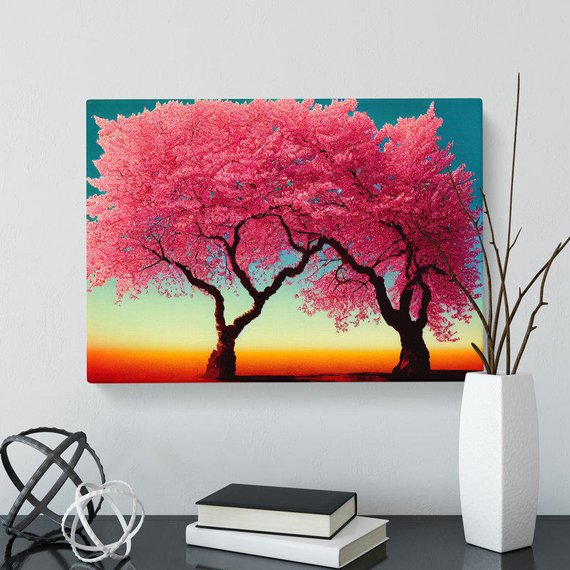 Euphoric Cherry Blossom Trees - Wrapped Canvas
