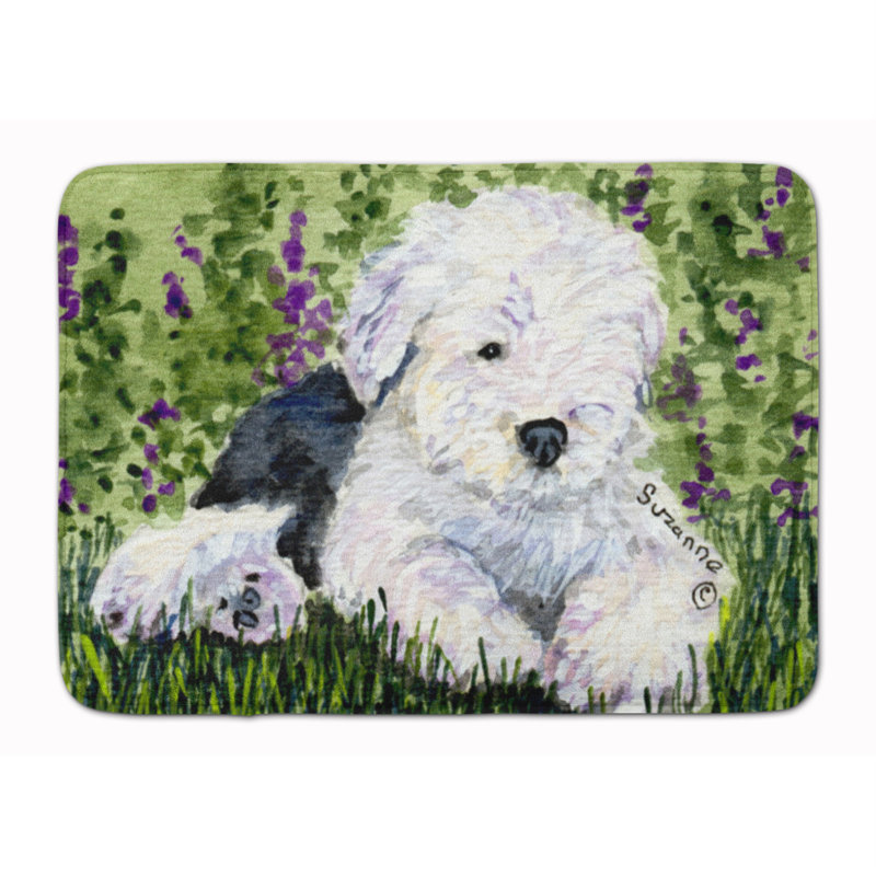 Tapis pour salle de bain en mousse mémoire berger old english