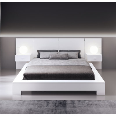 Ensemble de chambre avec grand lit plateforme 2 pièces Coady