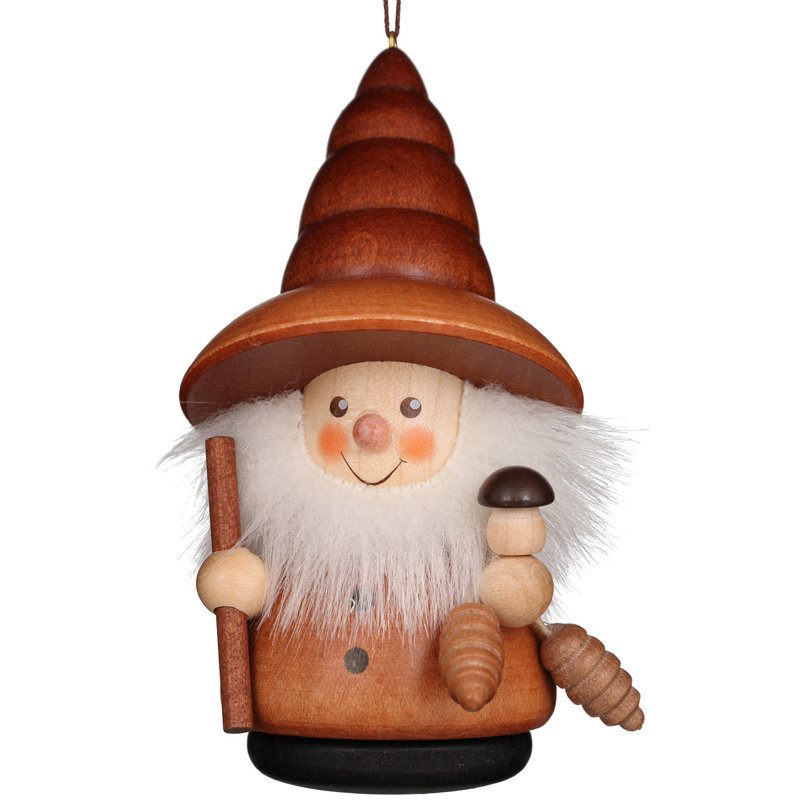 4'' Handmade Wood Hanging Figurine Ornament