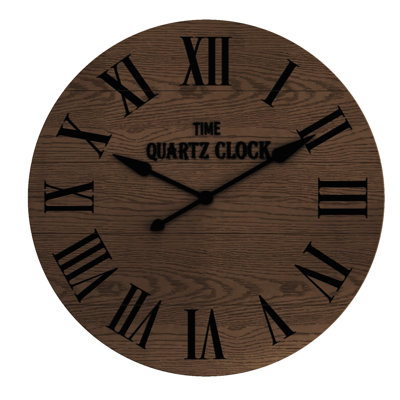 Round French Country Oversized Shiplap Farmhouse Wall Clock