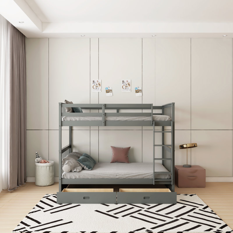 Lit superposé simple Eskill par Harriet Bee, gris