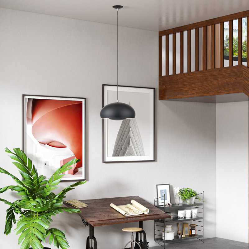 Aaranyan 3 Light Black Pendant, Matte Black, Black